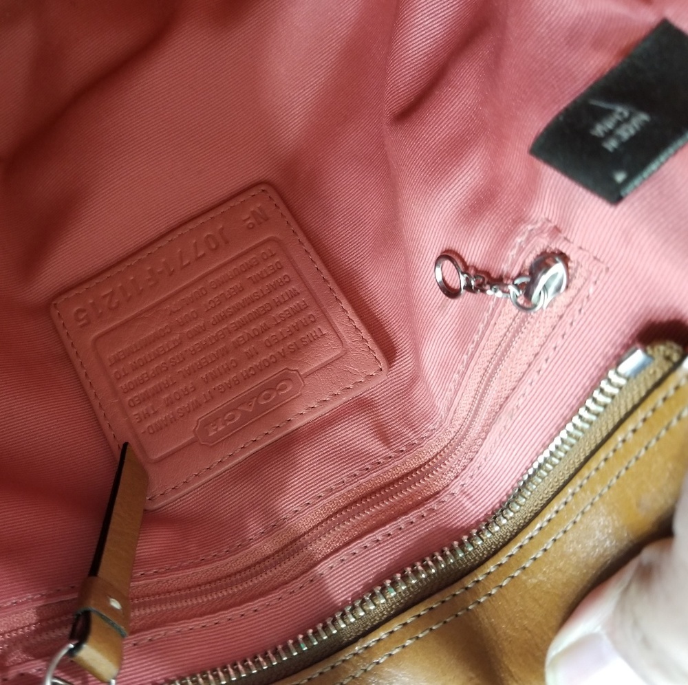 *Reposh* Coach Marron Tweed Wool Herringbone Bag - Picture 2 of 6